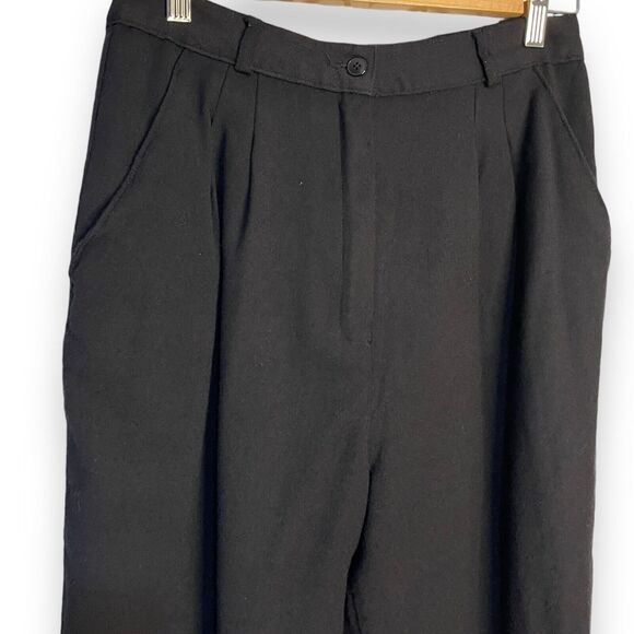 Collections Internationale Wool Dress Pants Women's 10 Black Pockets Retro Zip - Picture 6 of 13